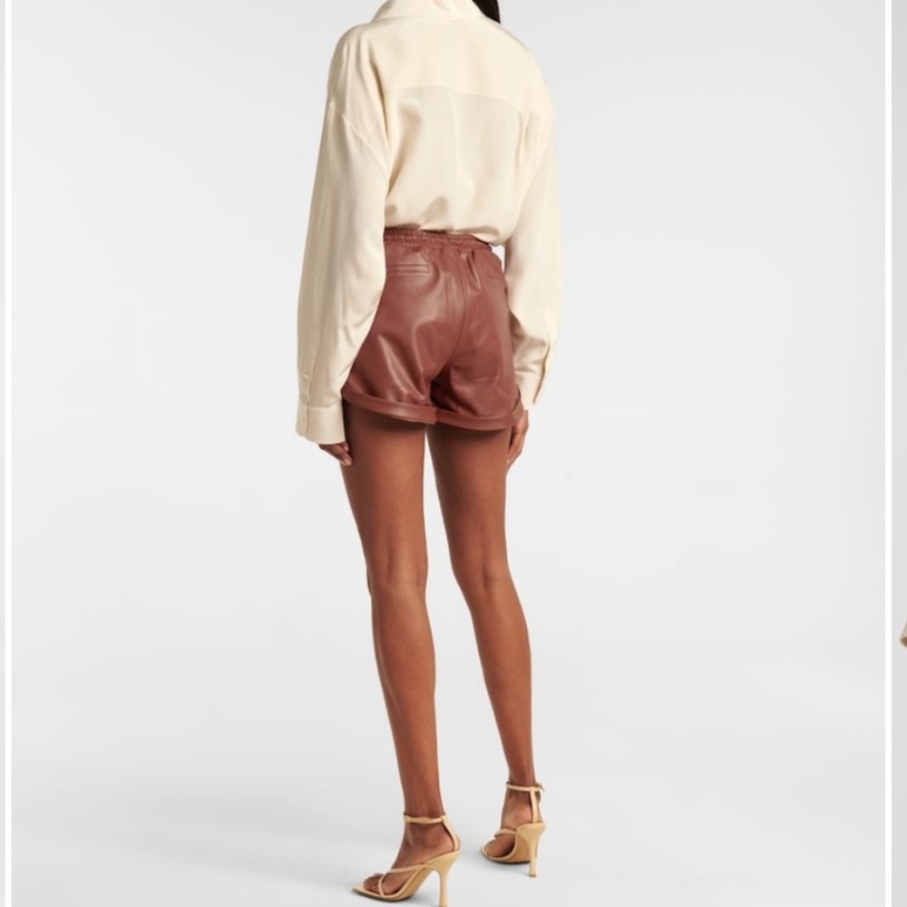 Zeynep Arcay Lamb Skin Leather Shorts - Picture 4 of 9
